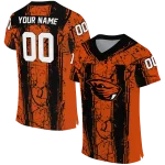 personalized oregon state beavers rugged stripes orange jersey best selling