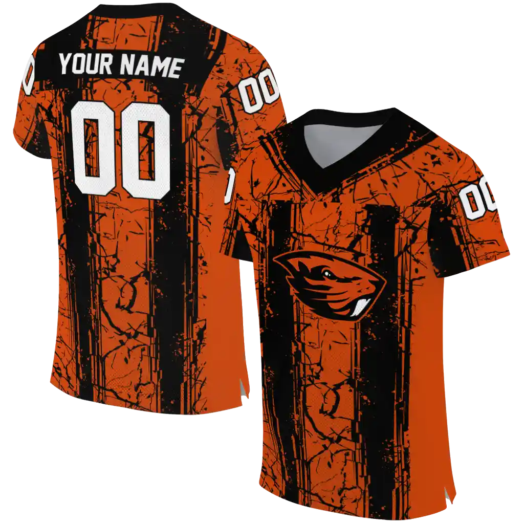 personalized oregon state beavers rugged stripes orange jersey best selling personalized oregon state beavers rugged stripes orange jersey best selling