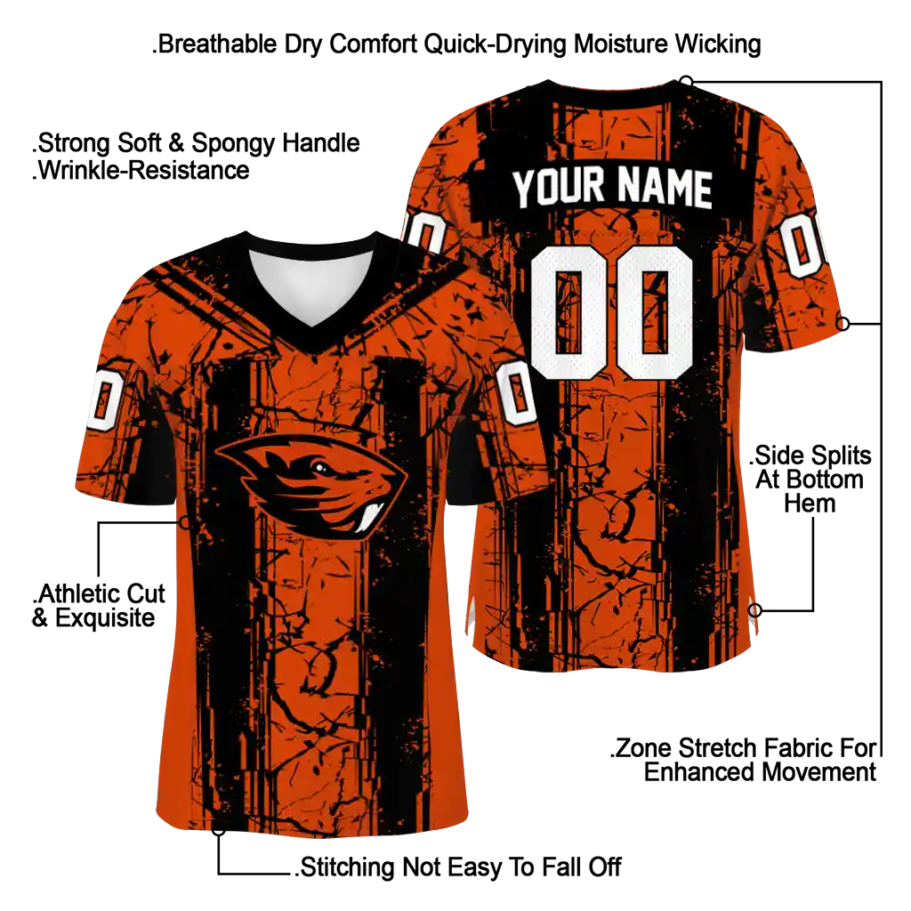personalized oregon state beavers rugged stripes orange jersey latest model personalized oregon state beavers rugged stripes orange jersey latest model