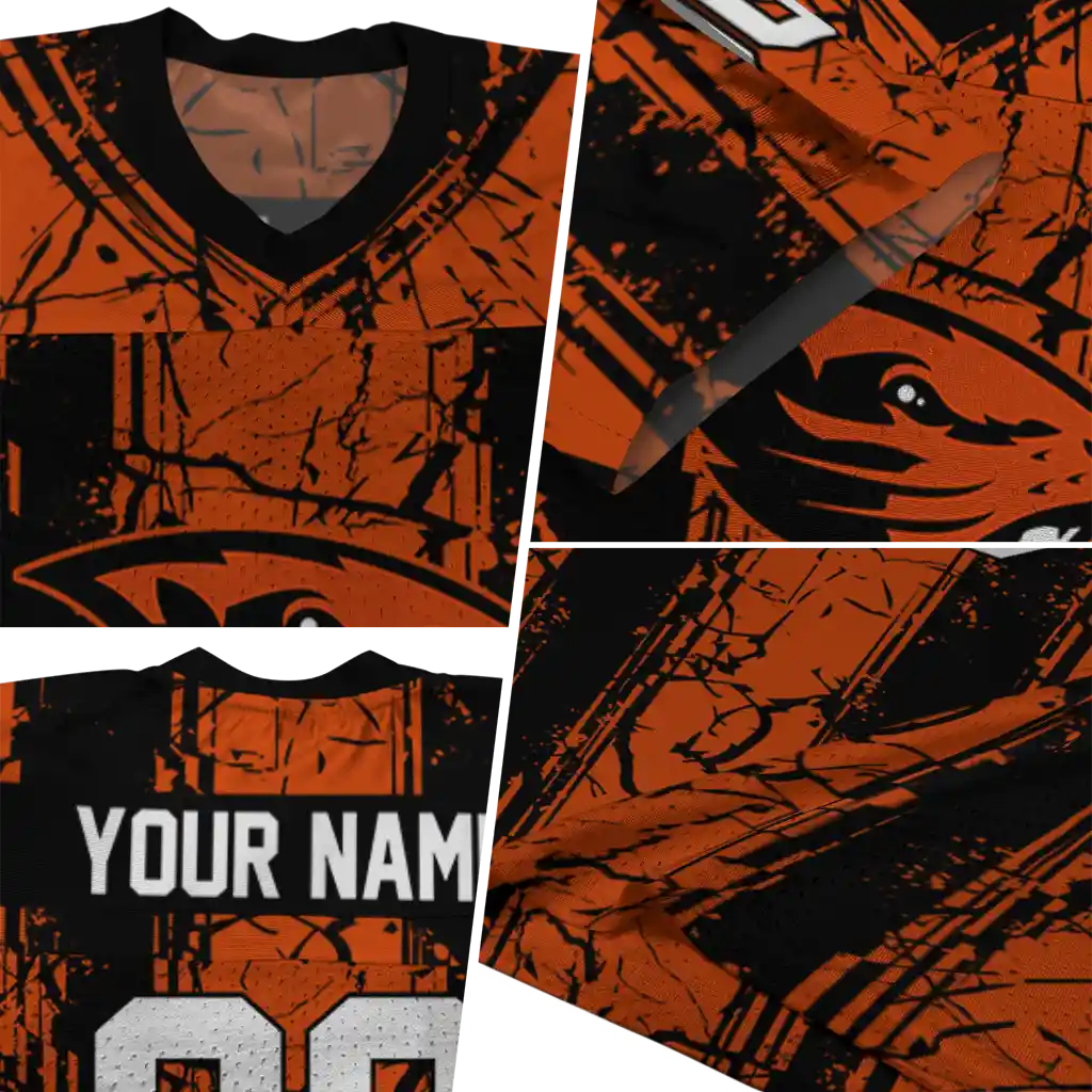 personalized oregon state beavers rugged stripes orange jersey new arrival personalized oregon state beavers rugged stripes orange jersey new arrival
