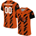 personalized oregon state beavers stripe block orange jersey best selling