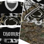 personalized penn state nittany lions antler skull camouflage hunting jersey best selling