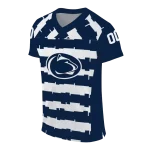 personalized penn state nittany lions layered grids blue jersey best selling