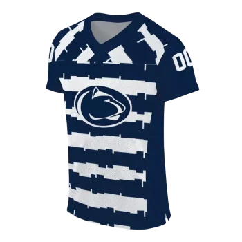 personalized penn state nittany lions layered grids blue jersey fashion forward