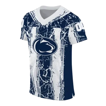 personalized penn state nittany lions rugged stripes blue jersey fashion forward