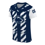 personalized penn state nittany lions stripe block blue jersey best selling