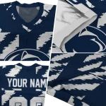 personalized penn state nittany lions stripe block blue jersey best selling