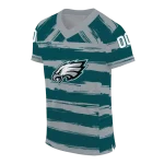 personalized philadelphia eagles art stripe green jersey best selling