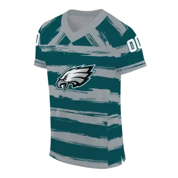 personalized philadelphia eagles art stripe green jersey fashion forward