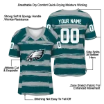 personalized philadelphia eagles art stripe green jersey best selling