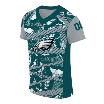 personalized philadelphia eagles camo shatter green jersey fashion forward