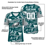 personalized philadelphia eagles camo shatter green jersey best selling