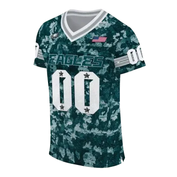 personalized philadelphia eagles camouflage abstract green jersey fashion forward