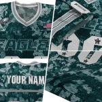 personalized philadelphia eagles camouflage abstract green jersey best selling