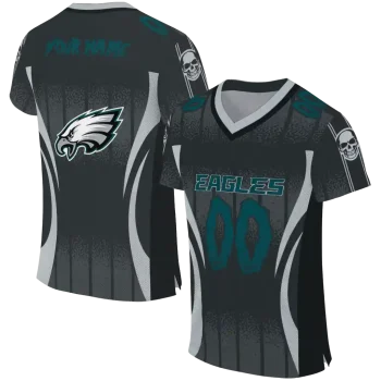 personalized philadelphia eagles dynamic dots silver jersey best selling