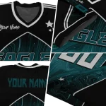 personalized philadelphia eagles halftone slant green black jersey best selling