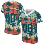 personalized philadelphia eagles horizon palm sunset jersey best selling