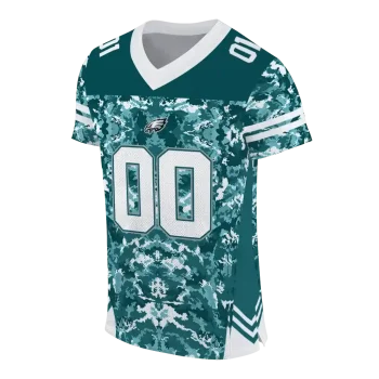 personalized philadelphia eagles mirrored pattern green jersey fashion forward