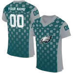 personalized philadelphia eagles stacked rectangle green jersey best selling