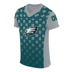 personalized philadelphia eagles stacked rectangle green jersey best selling