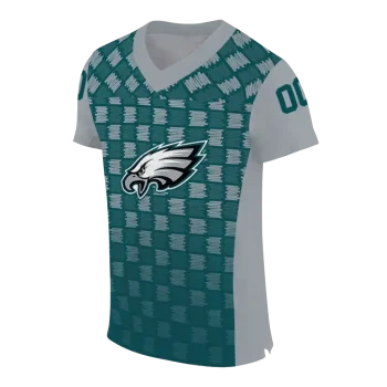 personalized philadelphia eagles stacked rectangle green jersey fashion forward