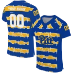 personalized pittsburgh panthers layered grids royal blue jersey best selling