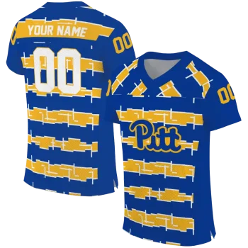 personalized pittsburgh panthers layered grids royal blue jersey best selling