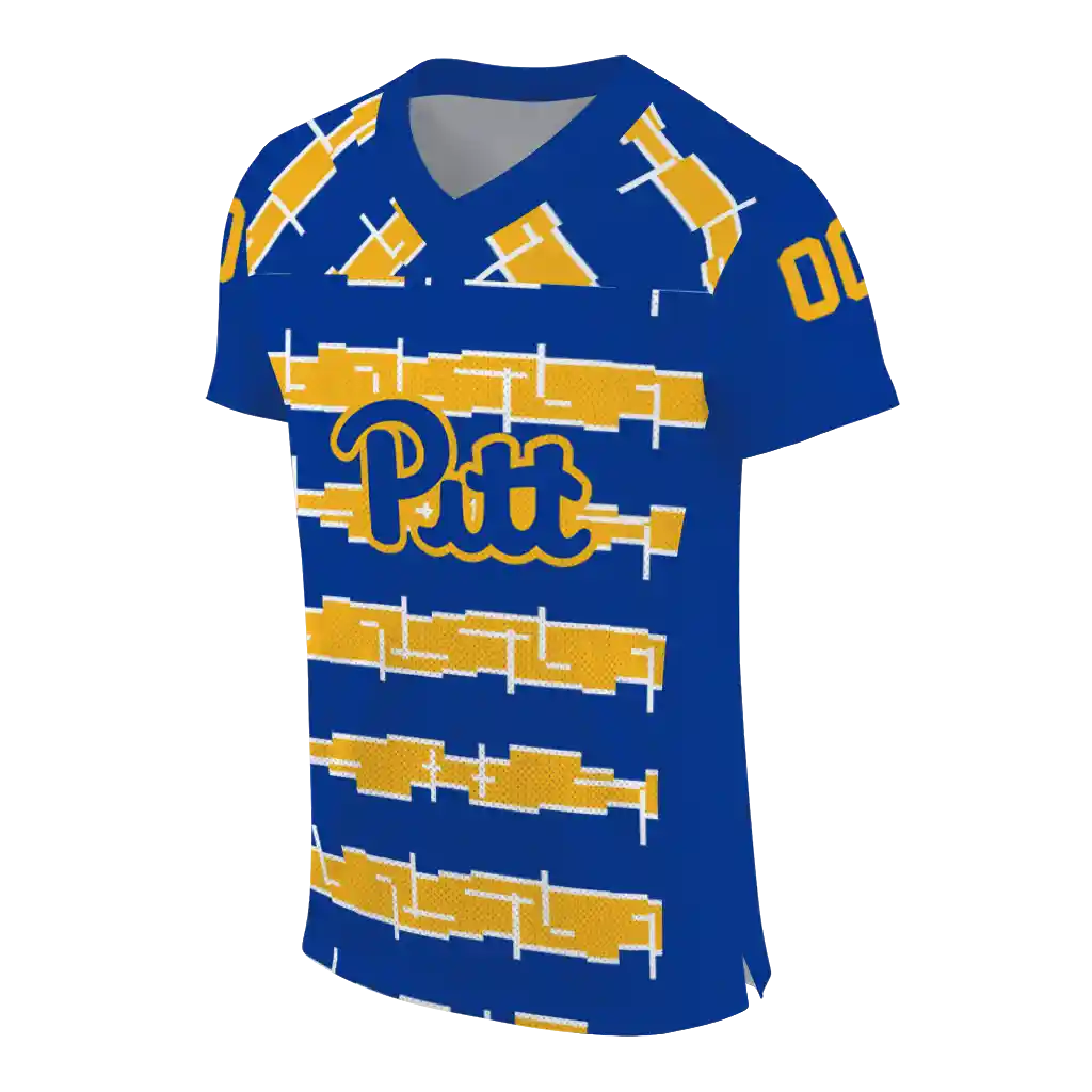 personalized pittsburgh panthers layered grids royal blue jersey fashion forward personalized pittsburgh panthers layered grids royal blue jersey fashion forward