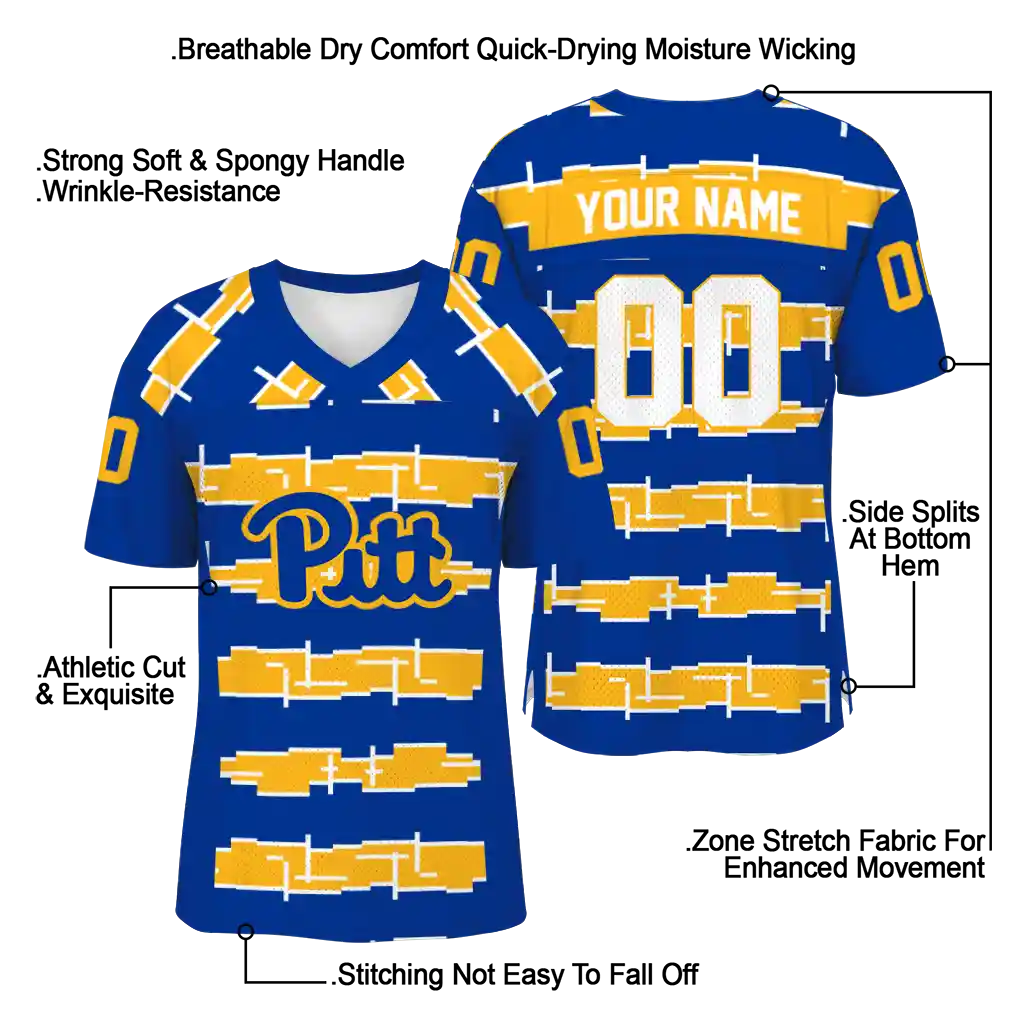 personalized pittsburgh panthers layered grids royal blue jersey latest model personalized pittsburgh panthers layered grids royal blue jersey latest model