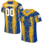 personalized pittsburgh panthers rugged stripes royal blue jersey best selling