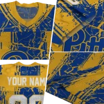 personalized pittsburgh panthers rugged stripes royal blue jersey best selling