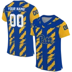 personalized pittsburgh panthers stripe block royal blue jersey best selling