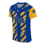 personalized pittsburgh panthers stripe block royal blue jersey best selling