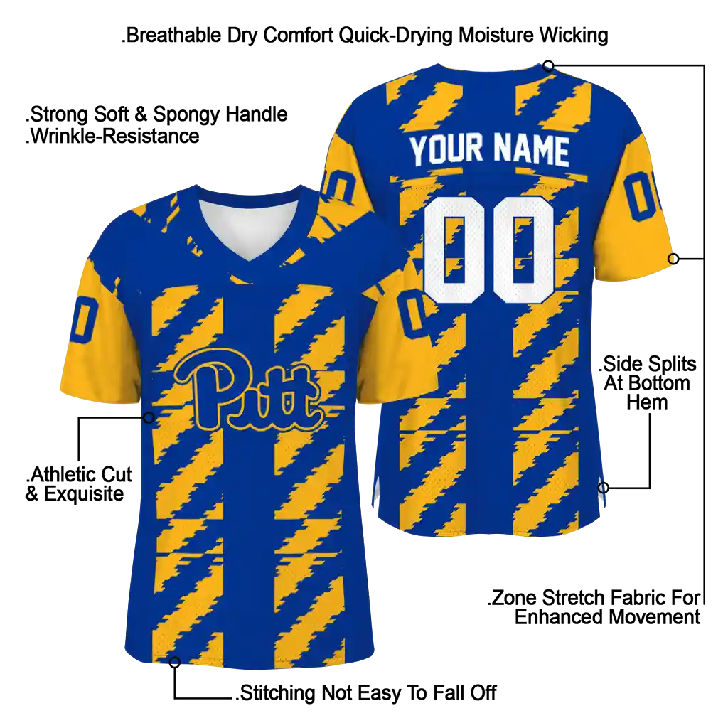 personalized pittsburgh panthers stripe block royal blue jersey latest model personalized pittsburgh panthers stripe block royal blue jersey latest model