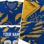 personalized pittsburgh panthers stripe block royal blue jersey best selling