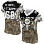 personalized pittsburgh steelers antler skull camouflage hunting jersey best selling