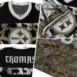 personalized pittsburgh steelers antler skull camouflage hunting jersey best selling