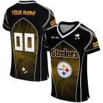 personalized pittsburgh steelers halftone slant gold black jersey best selling
