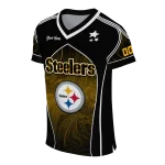 personalized pittsburgh steelers halftone slant gold black jersey best selling