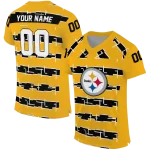 personalized pittsburgh steelers layered grids gold jersey best selling