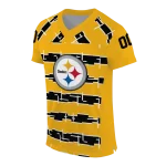 personalized pittsburgh steelers layered grids gold jersey best selling