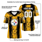 personalized pittsburgh steelers rugged stripes gold jersey best selling