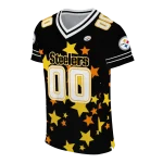 personalized pittsburgh steelers star cluster black jersey best selling