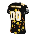personalized pittsburgh steelers star cluster black jersey best selling