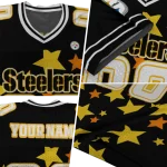 personalized pittsburgh steelers star cluster black jersey best selling