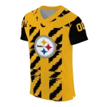 personalized pittsburgh steelers stripe block gold jersey best selling