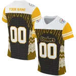 personalized pittsburgh steelers tire arrows gold black white jersey best selling