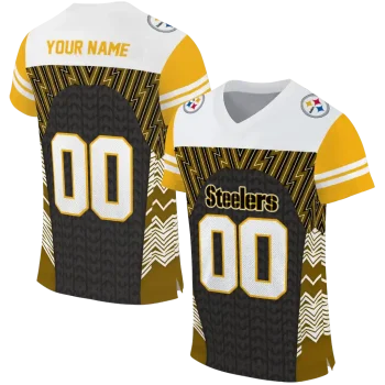 personalized pittsburgh steelers tire arrows gold black white jersey best selling
