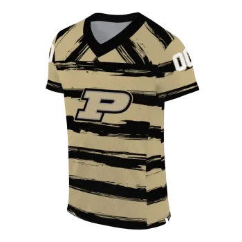 personalized purdue boilermakers art stripe gold jersey fashion forward