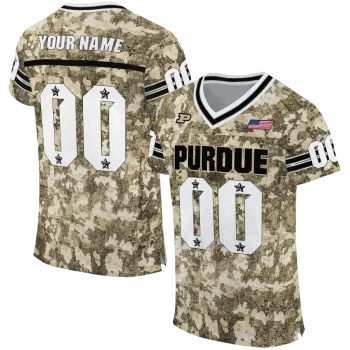 personalized purdue boilermakers camouflage abstract gold jersey best selling
